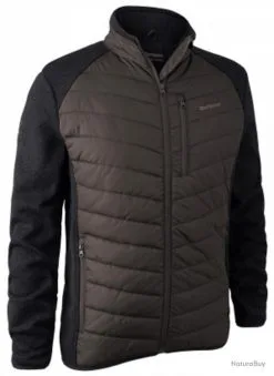 Doudoune Moor Marron Deerhunter Avec Tricot S Marron Foncé