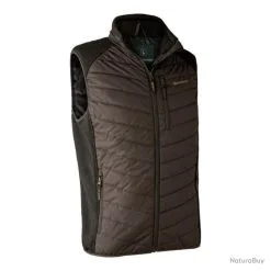 Gilet Doudoune Moor Avec Tricot Marron Deerhunter