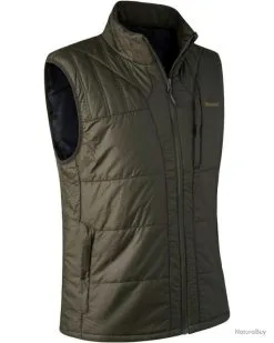 Devant 43 Deerhunter Gilet Chauffant Matelassé Heat Couleur Olive.