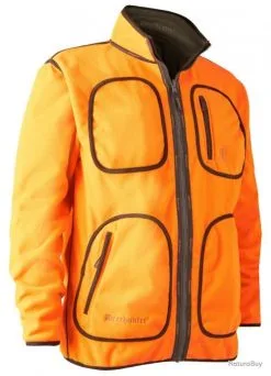Veste Polaire Contrecollée Gamekeeper Réversible Deerhunter Orange