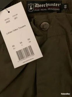 DEERHUNTER "Lofoten Teflon" Pantalon Homme Vert Taille 64 (NEUF) *Prix étiqueté: 99* -Deerhunter Soldes 00008 DEERHUNTER Lofoten Teflon Pantalonhomme Vert Taille 64 NEUF
