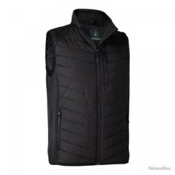 Gilet Matelassé DeerHunter Avec Tricot Noir Noir